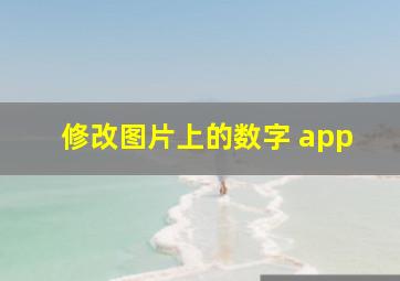 修改图片上的数字 app